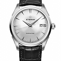 Eterna 1948 Legacy Big Date Silver alligator black