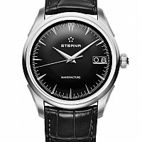 Eterna 1948 Legacy Big Date Black alligator black