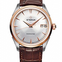 Eterna 1948 Legacy Big Date Silver alligator brown