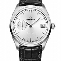 Eterna 1948 Legacy Small Second Silver alligator black
