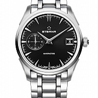 Eterna 1948 Legacy Small Second Black steel