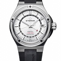 Eterna Royal Kontiki GMT silver rubber