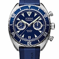 Eterna Super Kontiki Chronograph blue rubber