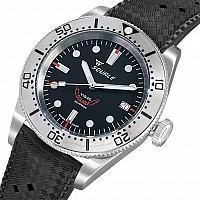 Squale 1545 Black Steel Rubber