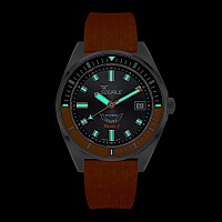 Squale Matic S Orange Mosaic Rubber