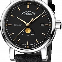 Mühle-Glashütte Teutonia IV Mondphase Goldakzenten