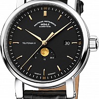 Mühle-Glashütte Teutonia IV Mondphase Goldakzenten