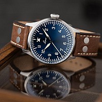 Laco Flieger PRO Blue Stuttgart 43 Handaufzug