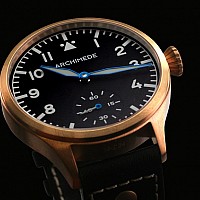 Archimede Pilot 42 Handaufzug Bronze