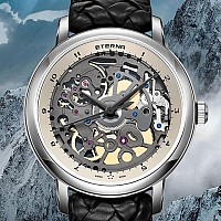 Eterna 1856 Skeleton black