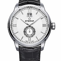 Eterna Adventic Quartz Big Date white leather
