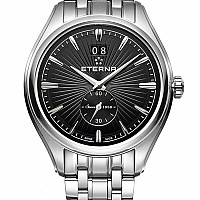 Eterna Avant-Garde Quartz BigDate black steel