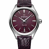 Eterna Avant-Garde Quartz Lady burgundy leather