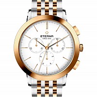 Eterna Eternity For Him Chronograph 42 White Steel Bicolor