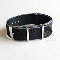 NATO Strap Premium Černá / Šedá