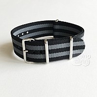 NATO Strap - Černá / Šedá