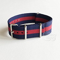 NATO Strap - Modrá / Červená