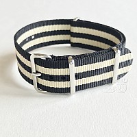 NATO Strap - Černá / Béžová