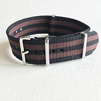 NATO Strap - Černá / Čokoládová