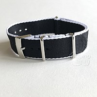 NATO Strap Premium Černá / Bílá