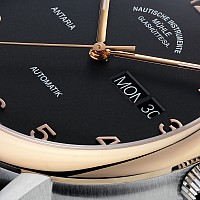 Mühle-Glashütte Antaria Tag/Datum Anthrazit / Red Gold