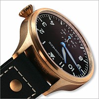 Archimede Pilot 42 Handaufzug Bronze