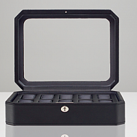WOLF - úložný box WINDSOR s víčkem, pro 10 kusů hodinek