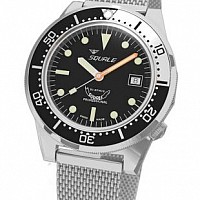 Squale 50 Atmos black silver Domed