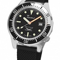 Squale 50 Atmos black silver Domed