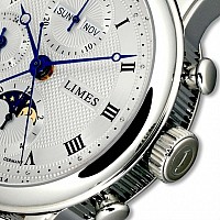 Limes Pharo Vollkalender Chronograph  Silber