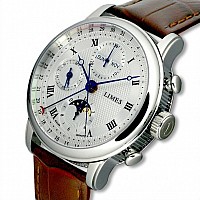 Limes Pharo Vollkalender Chronograph  Silber