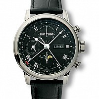 Limes Pharo Vollkalender Chronograph  Schwarz