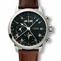 Limes Pharo Vollkalender Chronograph  Schwarz