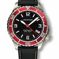 Archimede SportTaucher steel/black/red