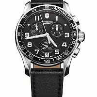 Victorinox Chrono Classic XLS black leather