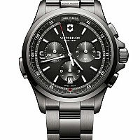 Victorinox Night Vision Chronograph black PVD steel