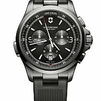 Victorinox Night Vision Chronograph black PVD rubber